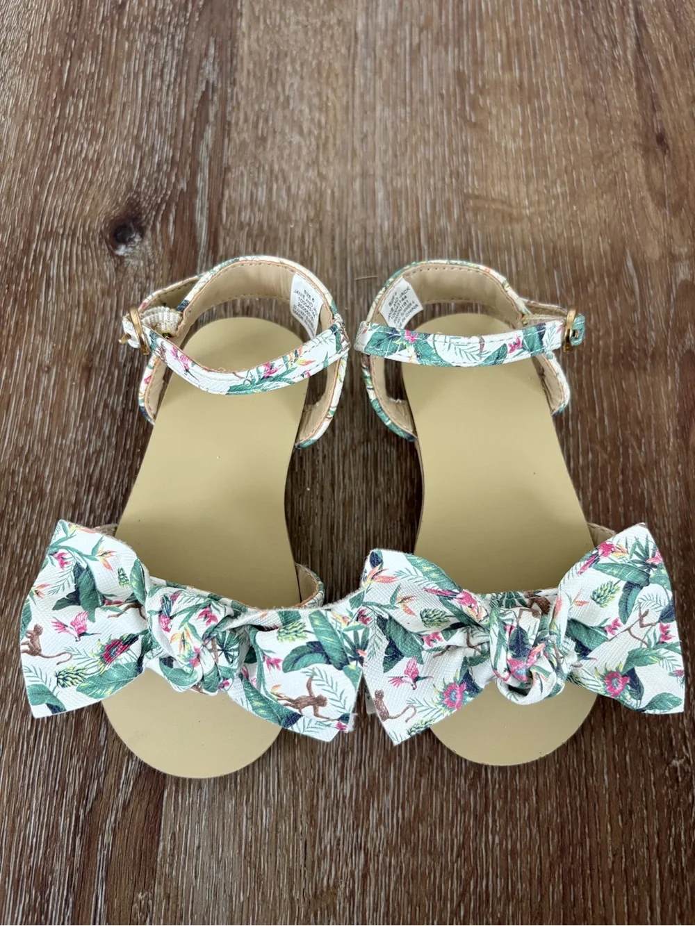EUC Janie and Jack Tropical Jangle Bow Sandal Size: Toddler 6C| Vacation, Summer